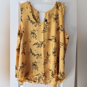 Yellow Lily Morgan Sleeveless Blouse (#115)